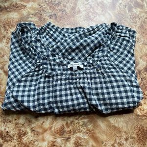 Madewell Gingham Checkered Blouse w/ balloon sleeves